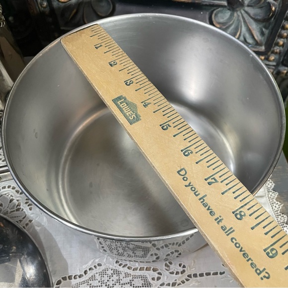 vintage Revereware stainless steel copper bottom 3 quart pan Bakelite handle - Picture 10 of 12